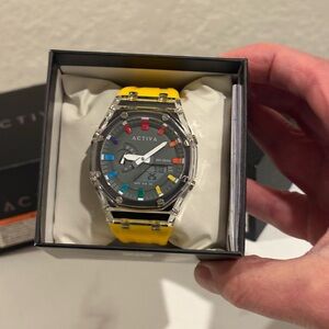 Activa X Invicta Men's Digital Watch - 44.2mm, Yellow NWT